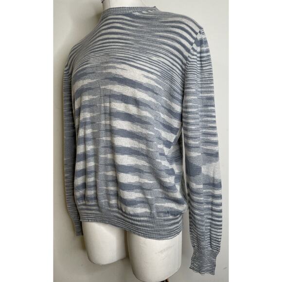 Missoni Gray White Zig Zag Cashmere Pullover Sweater IT56 US46 XL XXL Italy - Picture 2 of 11
